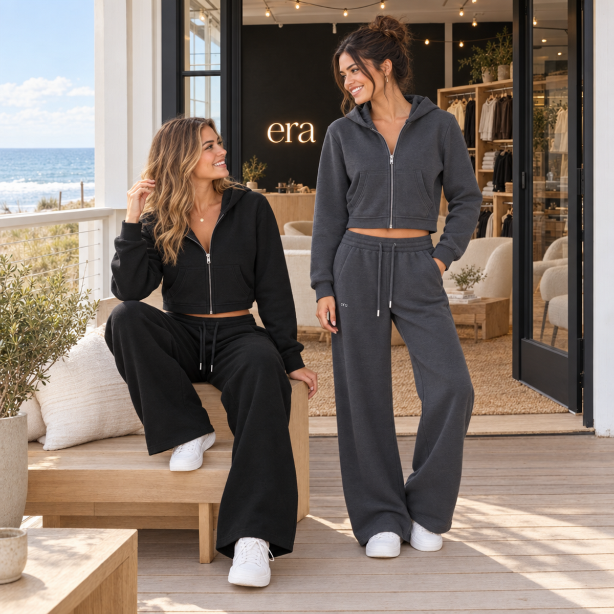 Uplift Set Cropped Zip-Up Hoodie