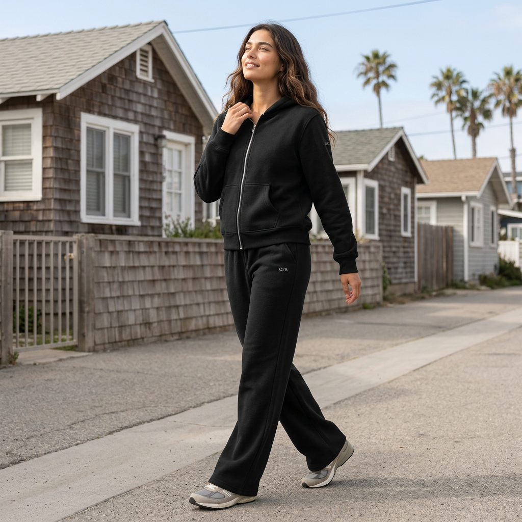 Black outdoor matching set