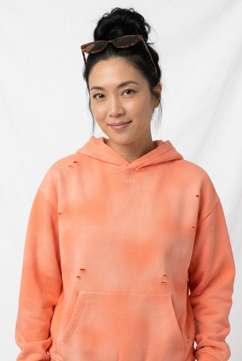 Close Mango Signature portrait showing neckline and garment details