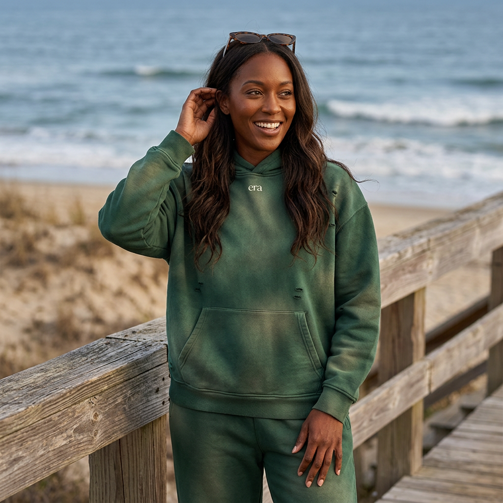 Dark Green Signature close lifestyle portrait