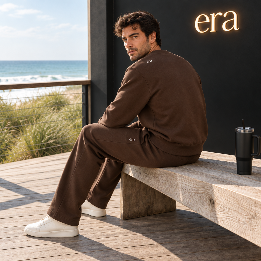 Revised Coffee set male model with corrected shoulder and pants logos